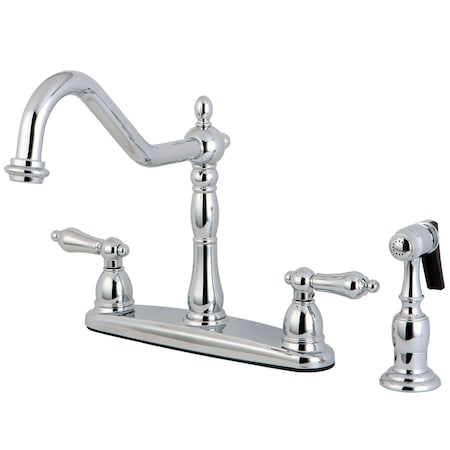 Kingston Brass Heritage Centerset Kitchen Faucet, Chrome KB1751ALBS